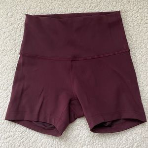Lululemon Wunder Under Shorts Cassis 4” (hemmed) Size 4